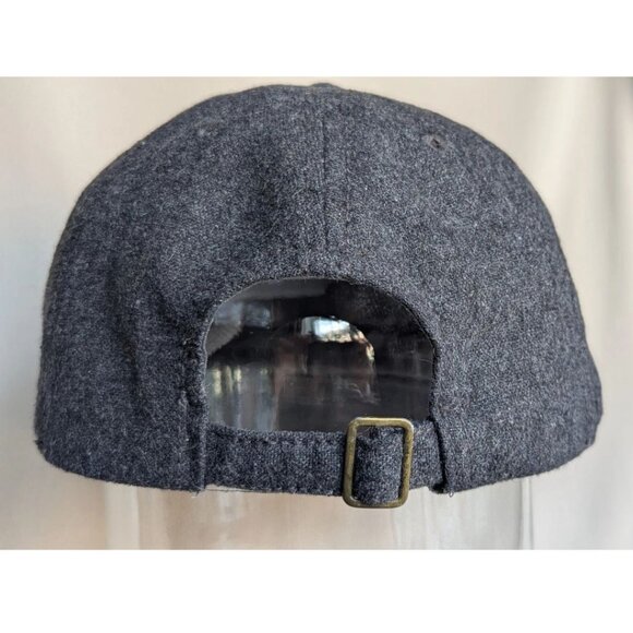 Vintage Levi's Wool Blend Gray Basebal Cap Leather Logo Slide Closure Unstructur - Picture 4 of 7